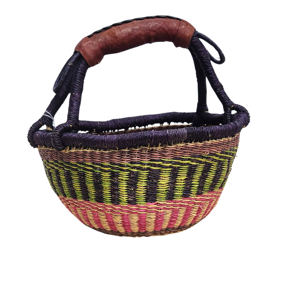 Round Basket - Small 112-Adinkra Designs