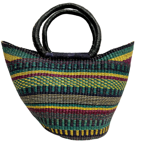 Market Basket - Coloured Designs - Large 62-Adinkra Designs