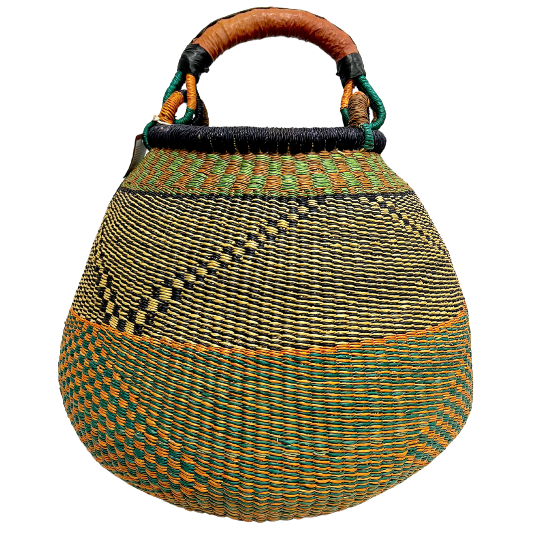 Pot Basket - Coloured Designs 1-Adinkra Designs