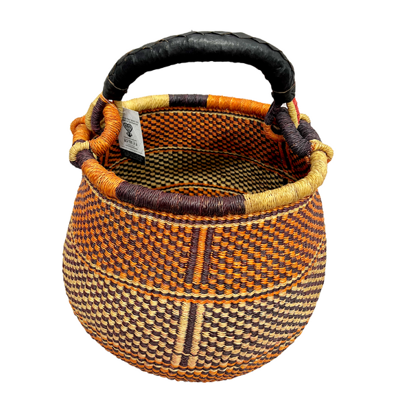 Pot Basket - Coloured Designs 6-Adinkra Designs