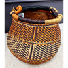 Pot Basket - Coloured Designs 6-Adinkra Designs