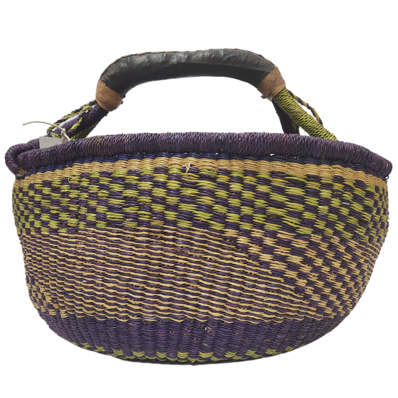 Round Basket - Large 17-Adinkra Designs
