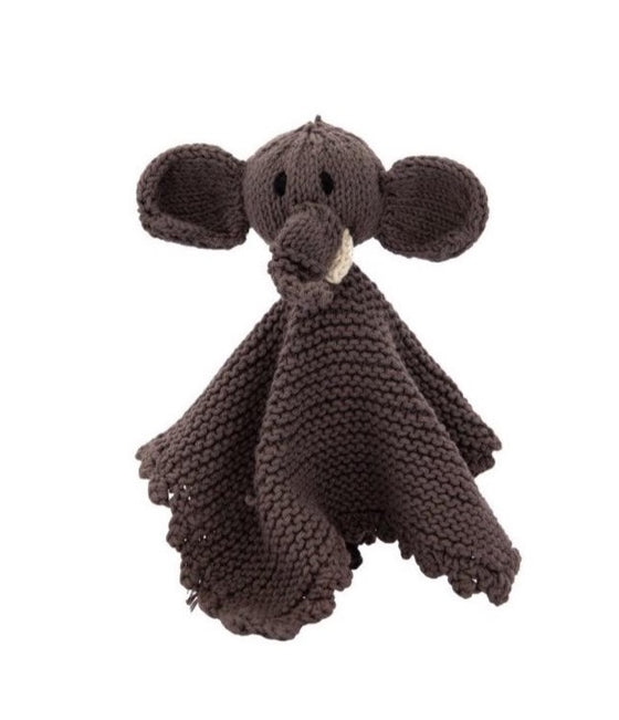 Kenana Knitters – Baby Comforter Grey Elephant-Adinkra Designs