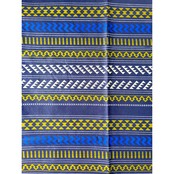 African Fabric - Australia Blue Tribal - Design 2-Adinkra Designs