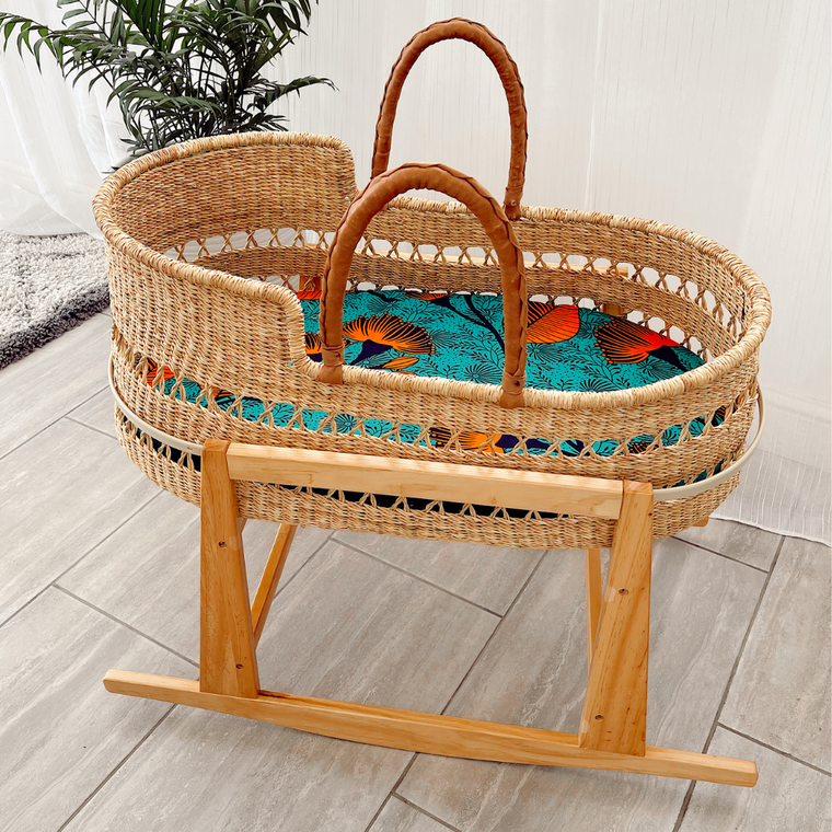 Moses Basket Rocking Stand - (3 Colours Available)-Adinkra Designs