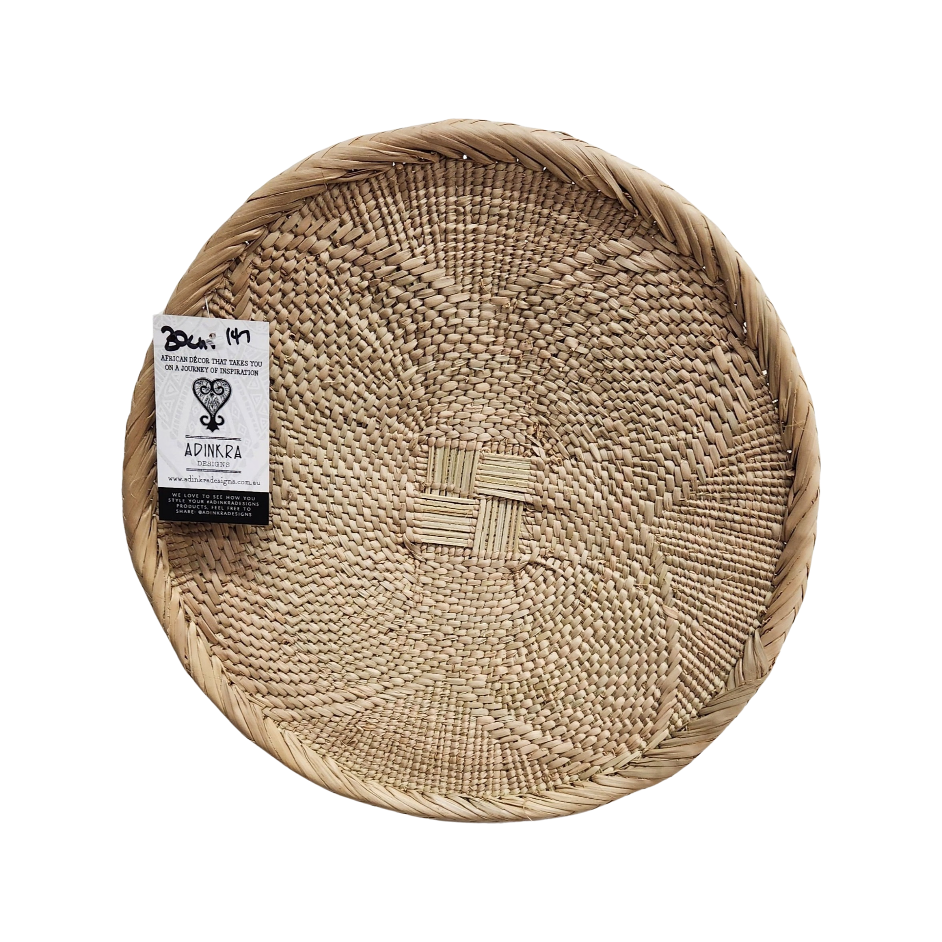 Wall Baskets - Binga Basket 30 cm 147-Adinkra Designs