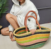 Oval Shopper Basket - R112-Adinkra Designs