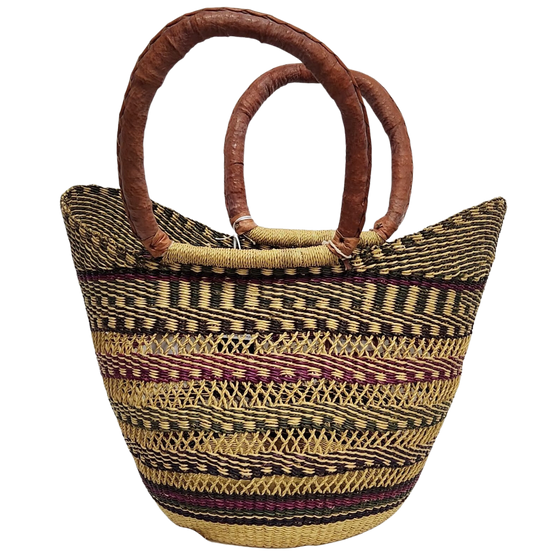 Market Basket - Coloured Designs - Large 104-Adinkra Designs