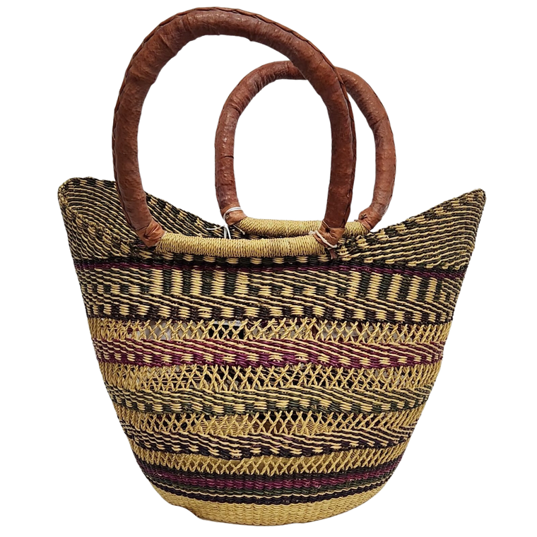 Market Basket - Coloured Designs - Large 104-Adinkra Designs