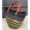 Market Basket Open Weave - Black Designs - Large 66-Adinkra Designs