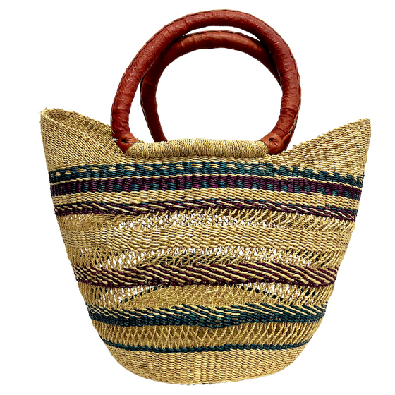 Market Basket Open Weave - Coloured Designs - Large 76-Adinkra Designs