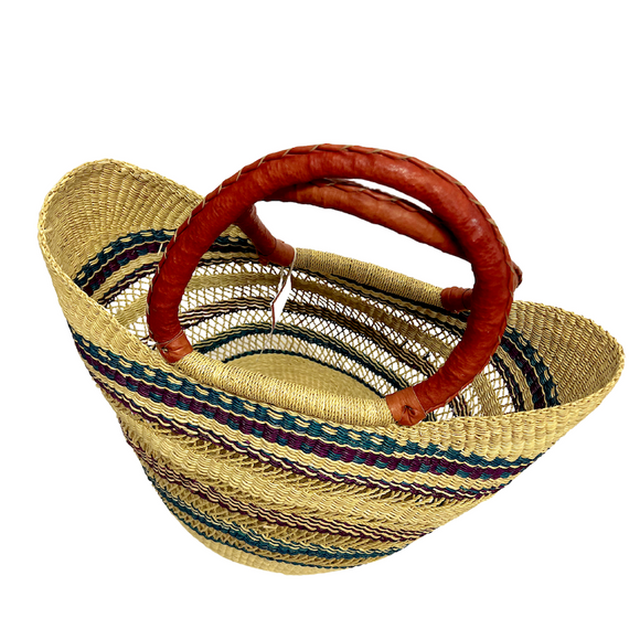 Market Basket Open Weave - Coloured Designs - Large 76-Adinkra Designs