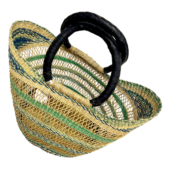Market Basket Open Weave - Coloured Designs - Large 87-Adinkra Designs
