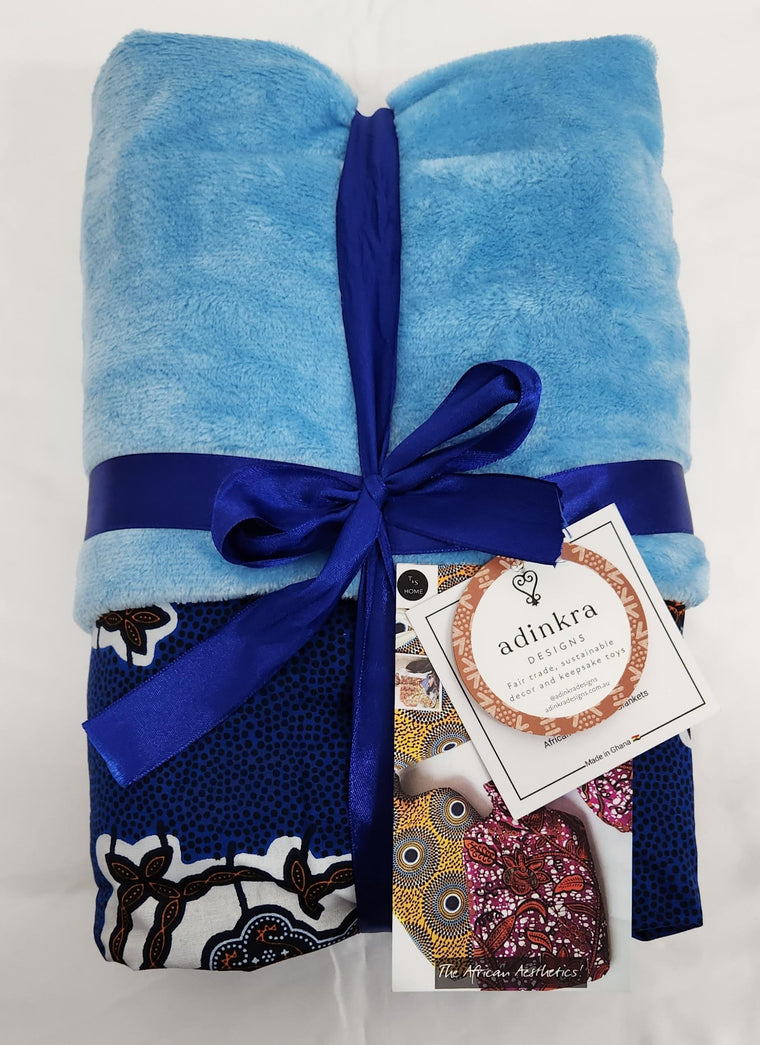 Ankara Baby Blanket - 4-Adinkra Designs