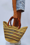 Market Basket - Coloured Designs - Large 41-Adinkra Designs