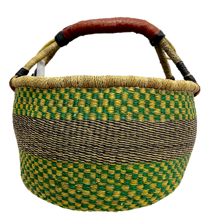Round Basket - Large 122-Adinkra Designs