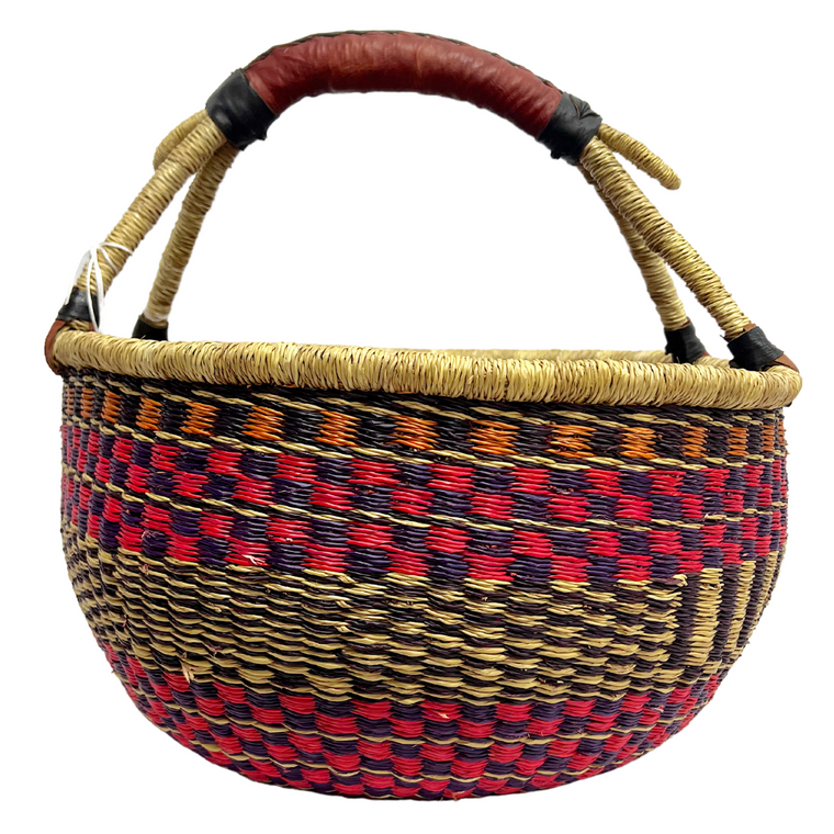 Round Basket - Large 124-Adinkra Designs