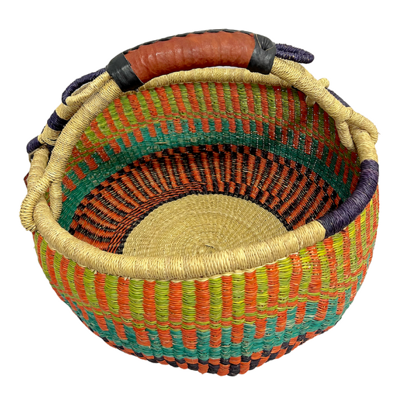 Round Basket - Large 125-Adinkra Designs
