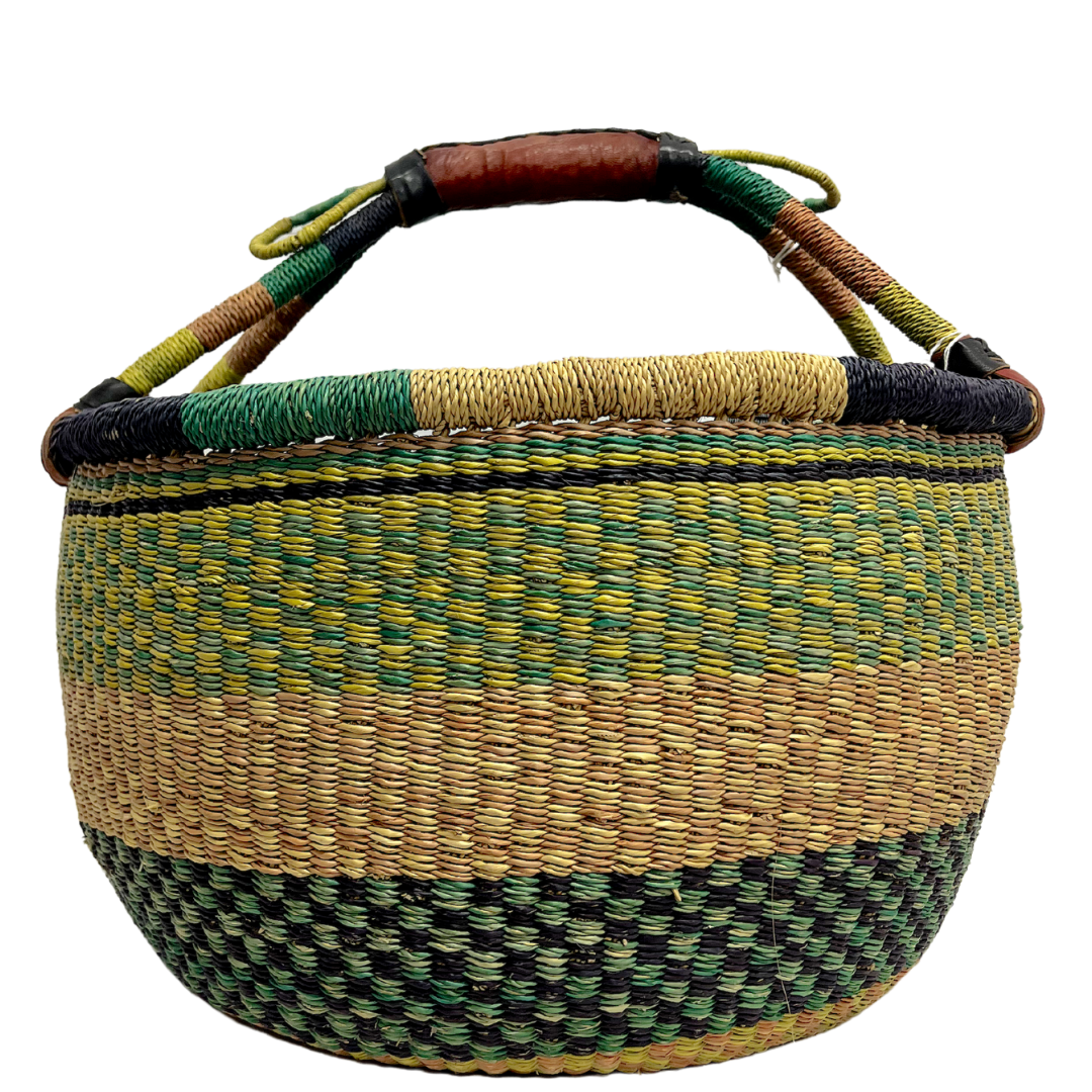 Round Basket - Large 126-Adinkra Designs