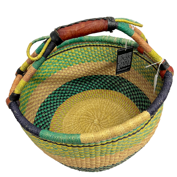 Round Basket - Large 126-Adinkra Designs