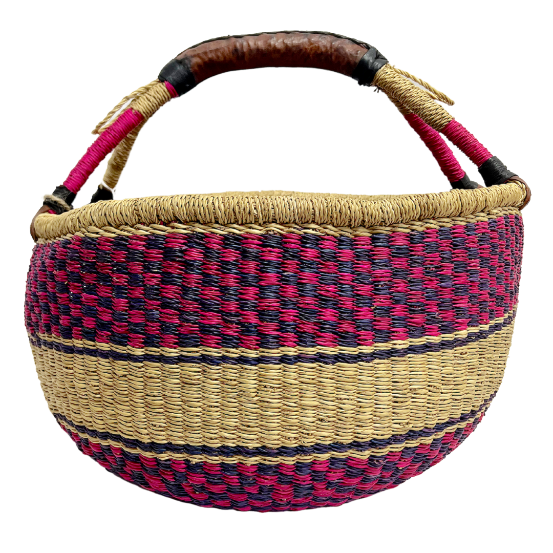 Round Basket - Large 128-Adinkra Designs