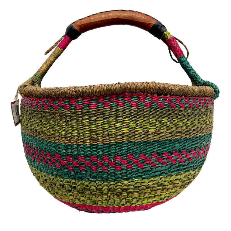Round Basket - Large 136-Adinkra Designs