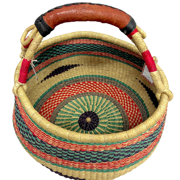 Round Basket - Large 142-Adinkra Designs