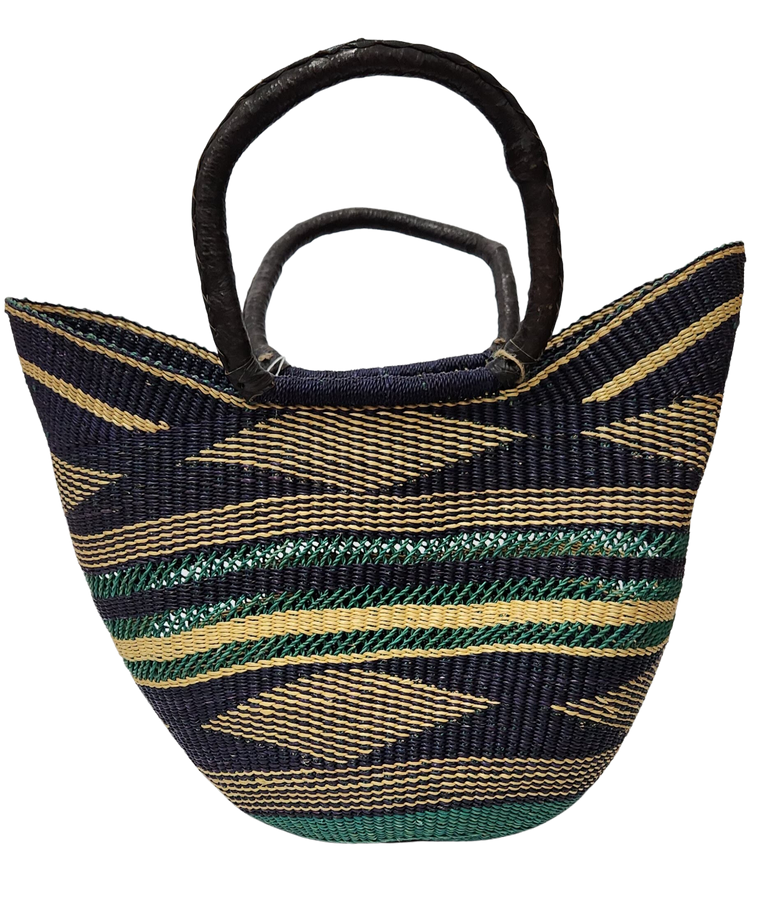 Market Basket - Coloured Designs - Large 18-Adinkra Designs