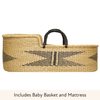 Baby Moses Basket - Kiki with Black Handles-Adinkra Designs