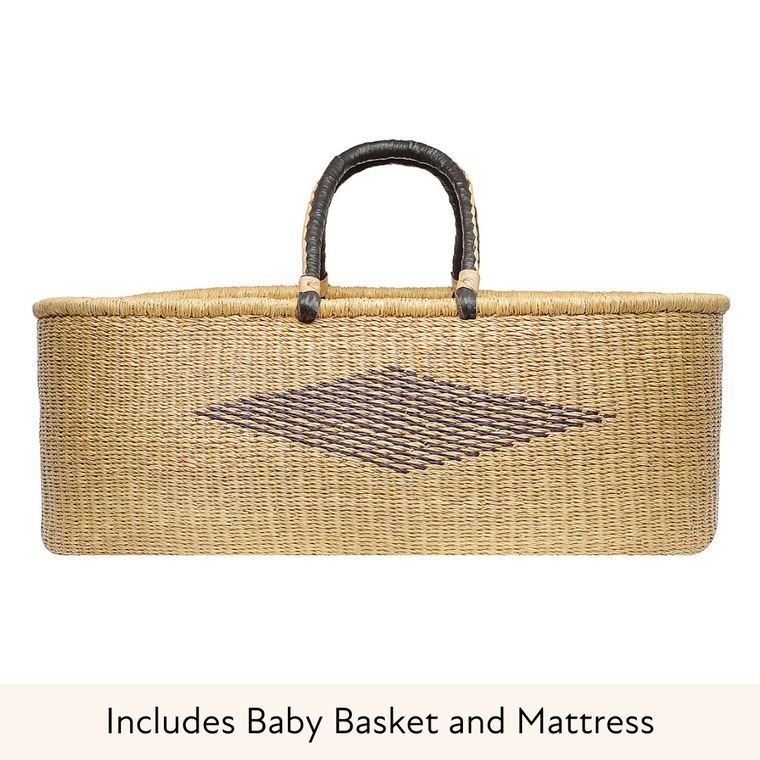 Baby Moses Flat Basket - Yao-Adinkra Designs