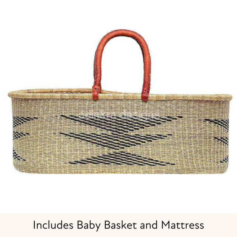 Baby Moses Flat Basket - Fifi-Adinkra Designs