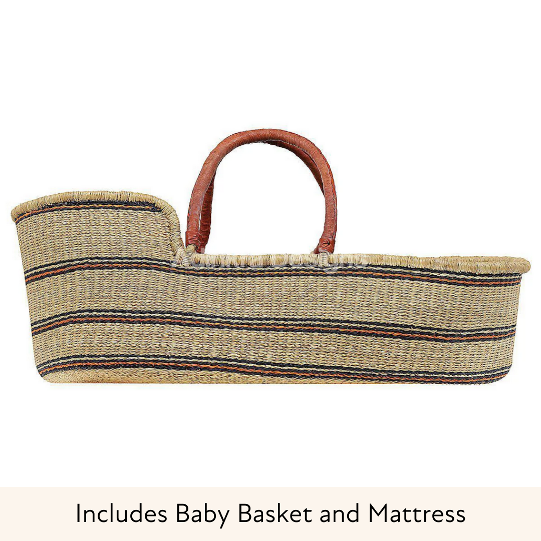 Baby Moses Basket - 19-Adinkra Designs