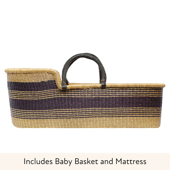 Baby Moses Basket - 28-Adinkra Designs