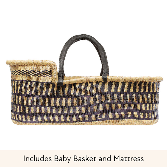 Baby Moses Basket - 31-Adinkra Designs