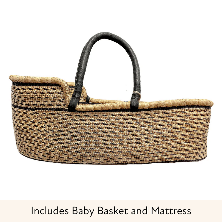 Baby Moses Basket - 39-Adinkra Designs