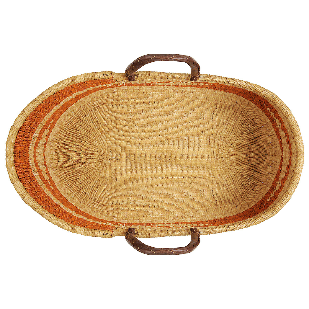 Baby Moses Basket - Ochre Diamond-Adinkra Designs