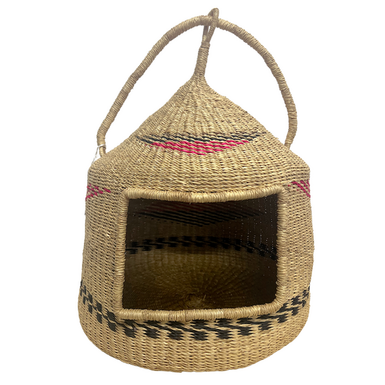 Cat Basket - Coloured Design 2-Adinkra Designs