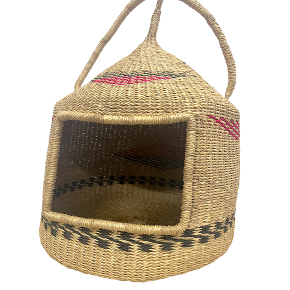 Cat Basket - Coloured Design 2-Adinkra Designs