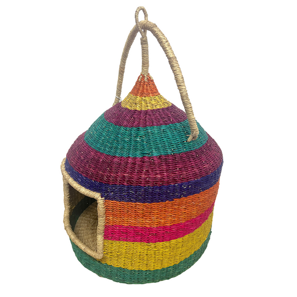 Cat Basket - Rainbow-Adinkra Designs
