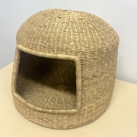 Cat Basket - Natural-Adinkra Designs