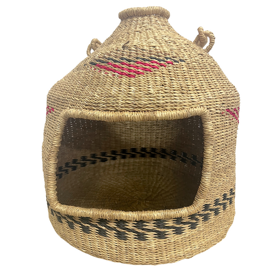 Cat Basket - Coloured Design 1-Adinkra Designs