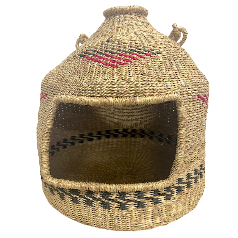 Cat Basket - Coloured Design 1-Adinkra Designs