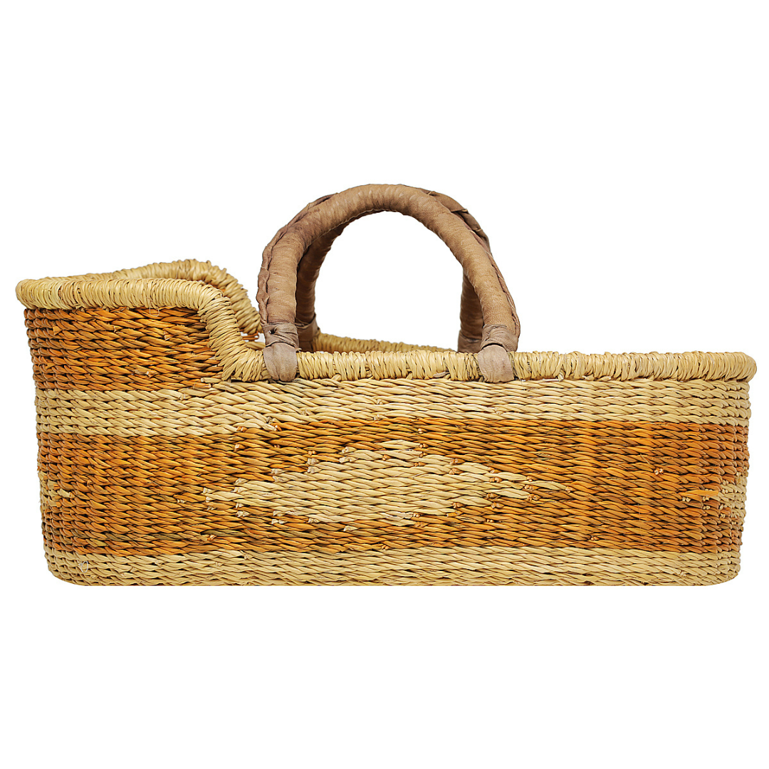 Dolls Basket - Ochre Diamond-Adinkra Designs