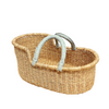 Dolls Basket - Grey Handles (Vegan)-Adinkra Designs