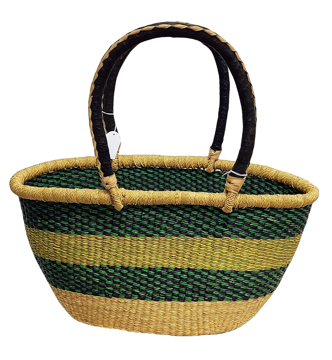 Oval Shopper Basket - L102-Adinkra Designs