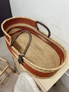 ON SALE: Baby Moses Basket - Ochre Diamond-Adinkra Designs