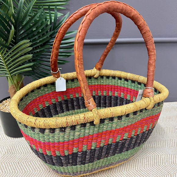 Oval Shopper Basket - R120-Adinkra Designs