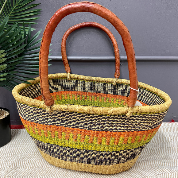 Oval Shopper Basket - R130-Adinkra Designs