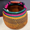Pot Basket - Coloured Designs 3-Adinkra Designs