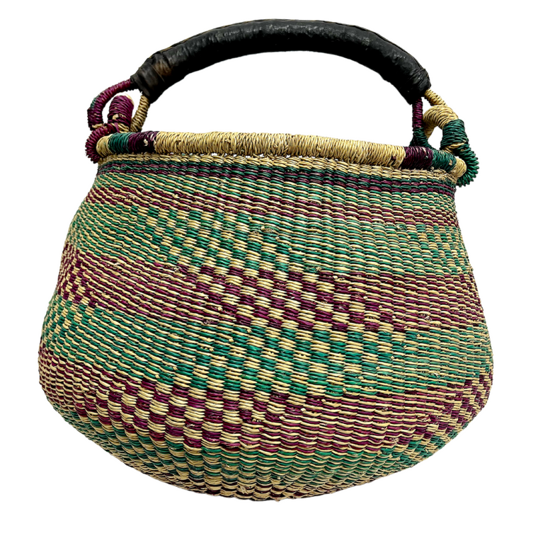 Pot Basket - Coloured Designs 4-Adinkra Designs